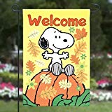 View  Peanuts Snoopy Welcome Fall Garden Flag,12" x 18" - 