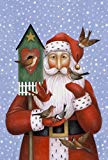 View Birdhouse Santa Decorative Winter Holiday Christmas Cardinal Bird House Flag - 