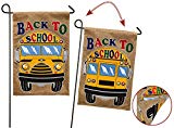 View Back to School Bus 2-Sided Garden Flag - 