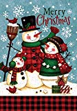 View Custom Decor Snow Family - Merry Christmas - Standard Size, Decorative Double Sided, Licensed and Copyrighted Flag - Printed in The USA Inc. - 28 Inch X 40 Inch Approx. Size - 