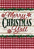 View Custom Decor Merry Christmas Y'all - Standard Size, Decorative Double Sided, Licensed and Copyrighted Flag - Printed in The USA Inc. - 28 Inch X 40 Inch Approx. Size - 