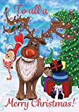 View Custom Decor Elves & Reindeer - Merry Christmas - Standard Size, Decorative Double Sided, Licensed and Copyrighted Flag - Printed in The USA Inc. - 28 Inch X 40 Inch Approx. Size - 