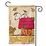 View Snoopy Happy Thanksgiving Double Sided Outdoor Flag - 