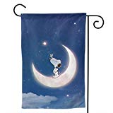 View Snoopy Picks The Stars Unique Decorative Double Sided Outdoor Yard  - 