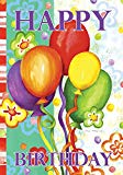 View Toland Home Garden Birthday Bash 28 x 40 Inch Decorative Colorful Happy Balloon Party House Flag - 