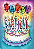 View Toland Home Garden Birthday Wishes 28 x 40 Inch Decorative Celebrate Party Cake Balloon House Flag - 