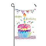 View Small Mim Happy Birthday Sweet Cake Candles Garden Flag Holiday Decoration Double Sided Flag 12.5" x 18" - 