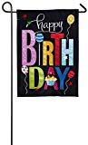 View Happy Birthday Cupcake Garden Burlap Flag - 13 x 1 x 18 Inches - 