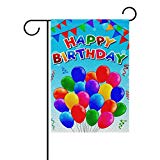 View WXLIFE Colorful Rainbow Balloon Happy Birthday Party Garden Flag 12 X 18 Inches - 