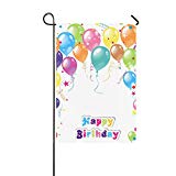 View zhiz.ZY Decorative Flags for Outdoors- Let You Celebrate Every Holidays,Happy Happy Birthday Double Sided Garden Flag and Best for Party Yard Decorative 12x18in - 