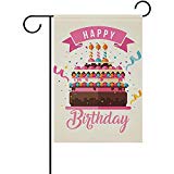 View Johnnie Happy Birthday Polyester Welcome Garden Flag 12 X 18 Inches, Double Sided Seasonal Outdoor Flag and Best for Party Yard Home Decor - 