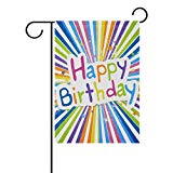 View ALAZA Happy Birthday Decorative Double Sided House Flag 28 x 40 inches - 