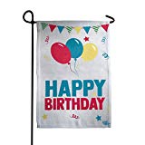 View Port North Outdoor Garden Flag | Happy Birthday | Cute House Decor Double-Sided Flags Made | Great for Garden, Yard, Porch & Patio | 12 x 18 Inches - 