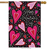 View Briarwood Lane Dancing Hearts Valentine's Day House Flag Primitive 28" x 40" - 