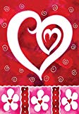 View Toland Home Garden Heart & Flowers 28 x 40 Inch Decorative Valentine Day Love House Flag - 