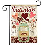 View Briarwood Lane Lovely Hearts Valentine's Day Garden Flag Mason Jar 2.5" x 18" - 