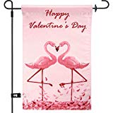 View Chuangdi Garden Flag 12 x 18 Inch Decorative Valentine Day Heart Garden Flag with 1 Rubber Stopper and 1 Clear Anti-Wind Clip (Color 4) - 