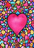 View Toland Home Garden Kaleidoscope Heart 28 x 40 Inch Decorative Colorful Valentine Mosaic House Flag - 