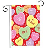 View Briarwood Lane Candy Hearts Valentine's Day Garden Flag Love Phrases 12.5" x 18" - 