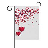 View Naanle Valentine's Day Double Sided Polyester Garden Flag 12 X 18 Inches, Sweet Love Decorative Flag for Party Yard Home Decor - 