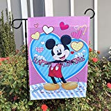 View The Galway Company Disney Mickey Happy Valentines Day Garden Flag. 12.5' X 18' Flag Stand Sold Separately. - 