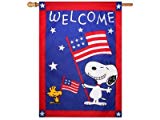 View PEANUTS SNOOPY WELCOME PATRIOTIC FLAG~28"x40" - 