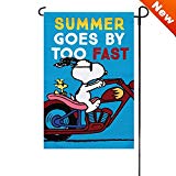 View  Peanuts SUMMER GOES BY TOO FAST Garden Flag 12" x 18"  - 