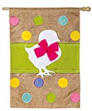 View Evergreen Easter Chick Burlap House Flag, 28 x 44 inches - 