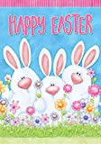 View Dtzzou Happy Easter Bunny Garden Flag 12" x 18" Outdoor & Indoor Decorative Cute Rabbit Double Sided Flag for Spring Easter Decoration - 