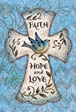 View Toland Home Garden Hope and Love 12.5 x 18 Inch Decorative Blue Bird Religious Cross Easter Faith Garden Flag - 