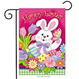 View Briarwood Lane Happy Easter Bunny Garden Flag Decorated Eggs Tulips 12.5" x 18" - 