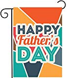 View ShineSnow Happy Fathers Day Love Best Great Dad Garden Yard Flag 12"x 18" Double Sided Polyester Welcome House Flag Banners for Patio Lawn Outdoor Home Decor - 