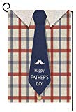 View Father's Day Plaid Shirt Small Garden Flag Vertical Double Sided 12.5 x 18 Inch Work Hard Dad Burlap Yard Outdoor Decor - 