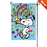 View Peanuts Happy New Years Garden Flag 12" x 18" - 