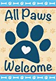 View All Paws Welcome Garden Flag - 