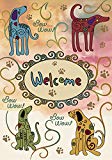 View Toland Home Garden Bow Wow Welcome 12.5 x 18 Inch Decorative Puppy Dog Animal Paw Swirl Flower Garden Flag - 