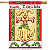 View Briarwood Lane Santa, I Don't Bite Christmas House Flag Dog Holiday Humor 28" x 40" - 