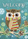 View Morigins Cute Owl Christmas Holly Winter Double Sided House Flag 28x40 - 