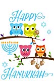 View Deluxe Garden Yard Flag by Fantastic Flag – Cute Happy Hanukkah Owl Flag, 12” x 18” – UV Fade Water Resistant Decorative Flag for Front Porch Mailbox - 
