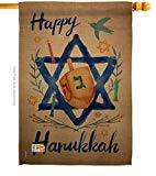 View Happy Hanukkah - Winter Hanukkah Decoration - 28" x 40" Impressions House Flag by Ornament Collection - US made - 