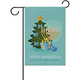View GRATIANUS Happy Hanukkah Traditional Jewish Holiday Candle Garden Flag 12" x 18" - 
