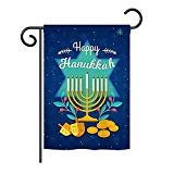 View Happy Hanukkah Outdoor Garden Mini Yard Decoration Flag 13" x 18.5" - 