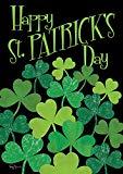 View Toland Home Garden 109124 Shamrocks Decorative Happy St Patrick's Day Shamrock Clover ,Double Sided House Flag 28 x 40 Inch - 