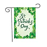 View Viyorshop St. Patrick's Day Clovers Garden Flag Green Shamrock Happy Garden Flag 12"x18" Prime Double Sided St Patrick's Day Decorations - 