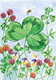 View Toland Home Garden Clover and Bee 12.5 x 18 Inch Decorative St Patrick's Day Shamrock Spring Garden Flag - 