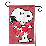 View Garden Flag - Snoopy Heart Unique Decorative Double Sided Outdoor Yard Flag - 