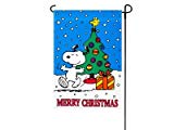 View Peanuts MERRY CHRISTMAS GARDEN FLAG 12" X 18" - 