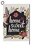 View BLKWHT Home Sweet Home Garden Flag Vertical Double Sided Spring Summer Yard Outdoor Decorative 12.5 x 18 Inch - 